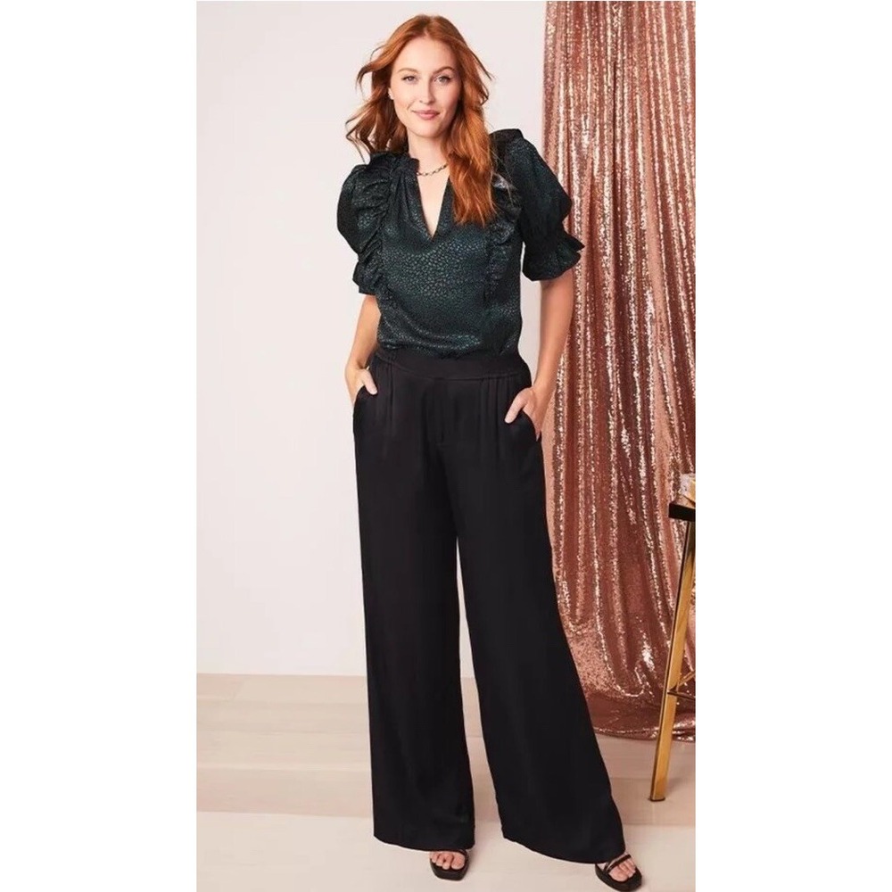 Matilda Jane Womens Good Hart GH Nordic Nights Wide Leg Pant Size Small New